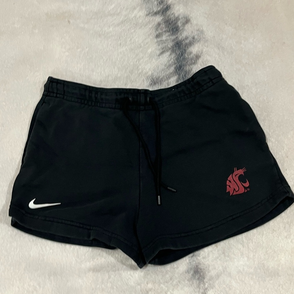 Nike Women's Black and Red Athletic Shorts